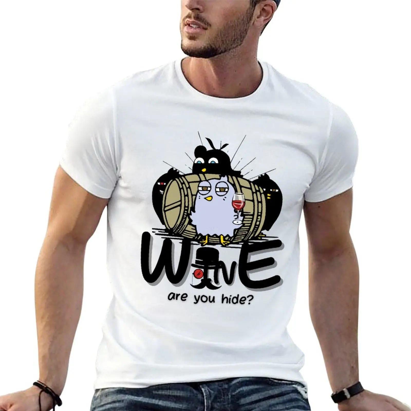 

Wine Are You Hide - Wakey Wine T-Shirt man t shirts cotton t shirts designer T-Shirt