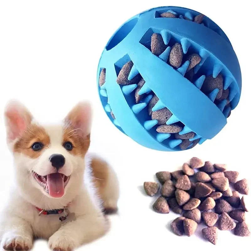 

Dog Ball Toys for Small Pet Tooth Clean Food Ball Dogs Interactive Elasticity Puppy Chew Toy Dogs Stuff Accessories