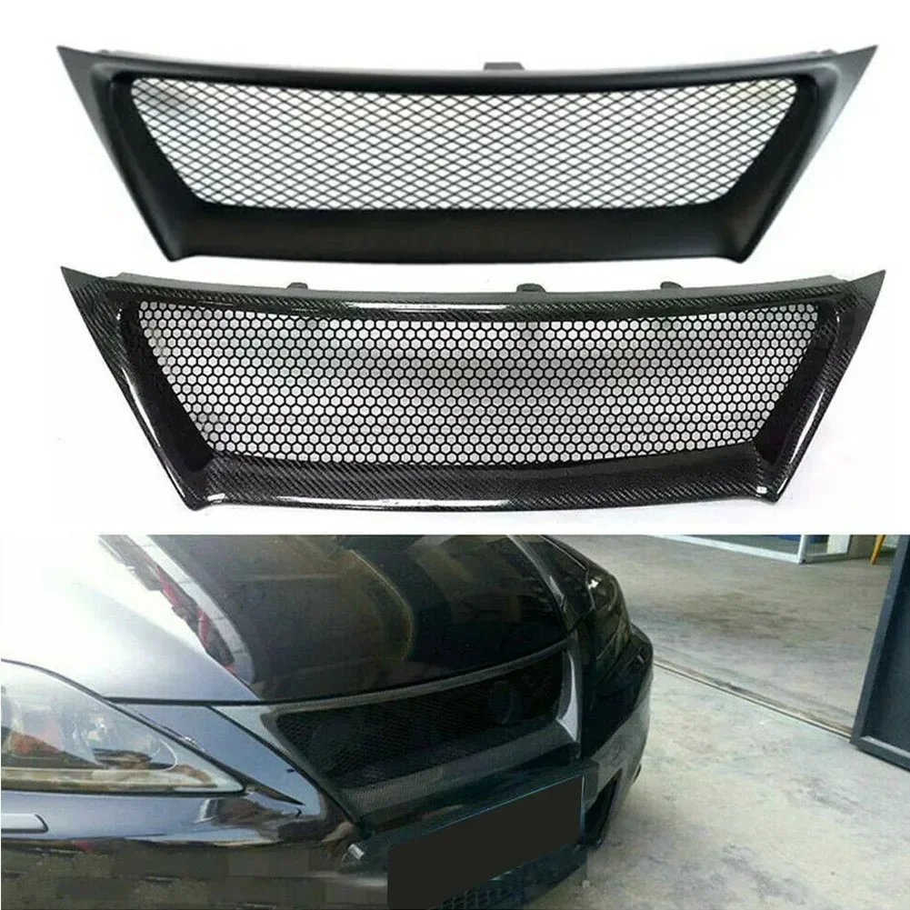 Front Bumper Center Grille Grill Refit For Lexus IS250 IS300 2011-2013 Matt Black, Carbon Fiber 4 Doors