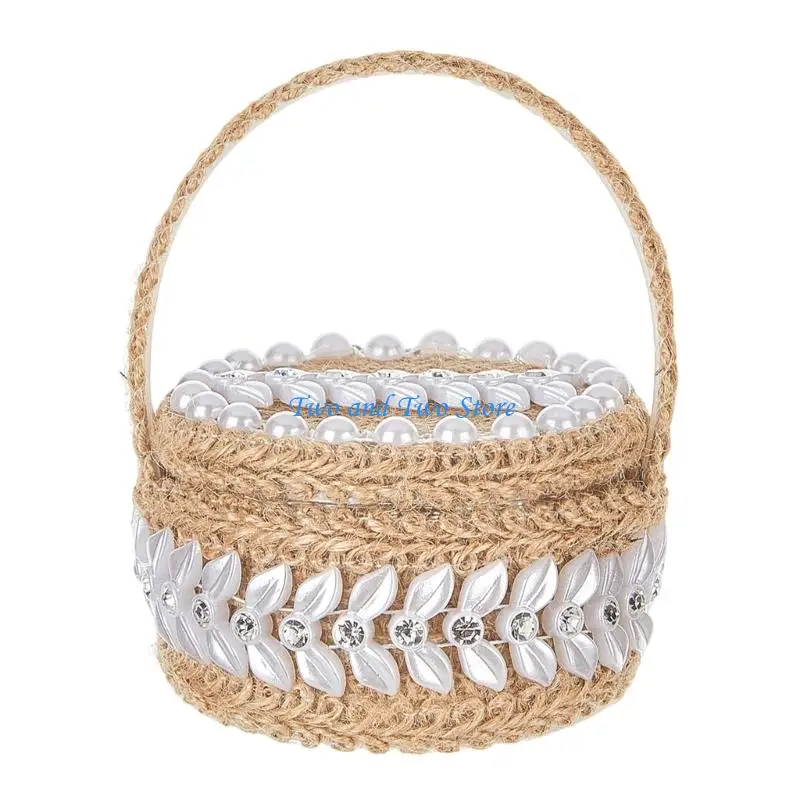HX6F Rhinestones Embellished Rings Keeper For Wedding Rehearsals And Vow Exchanges