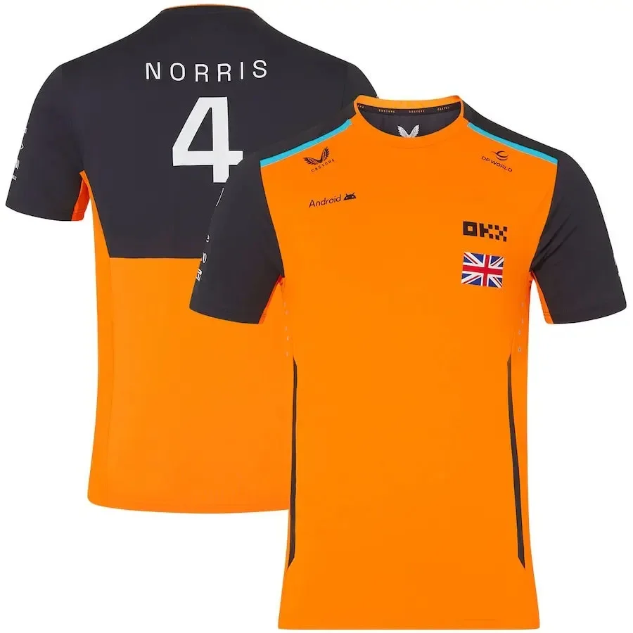 2024 Zomer Hot Selling F1 Racing Lando Norris Team T-shirt Heren Outdoor Sport # 4-racen MOTO GP-fietspak met korte mouwen