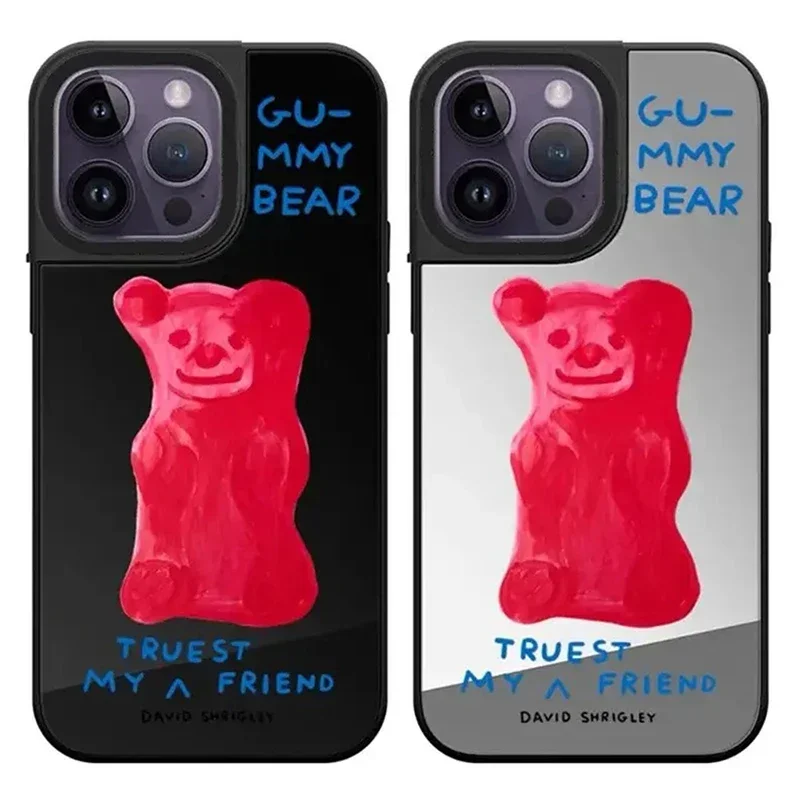 Gummy Bear Mirror Magnetic iPhone 12 13 14 15 16 Pro Max Protective Case with MagSafe