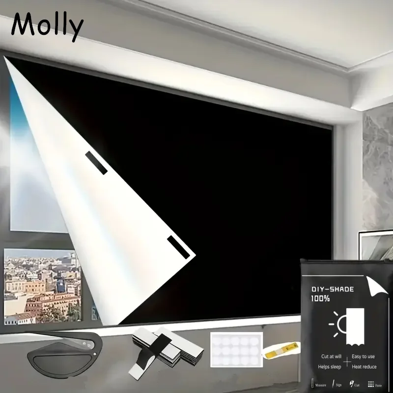 

Portable Blackout Curtain Room Darkening Light Blocking Drapes Blackout Shades for Bedroom Living Room Travel Window Office