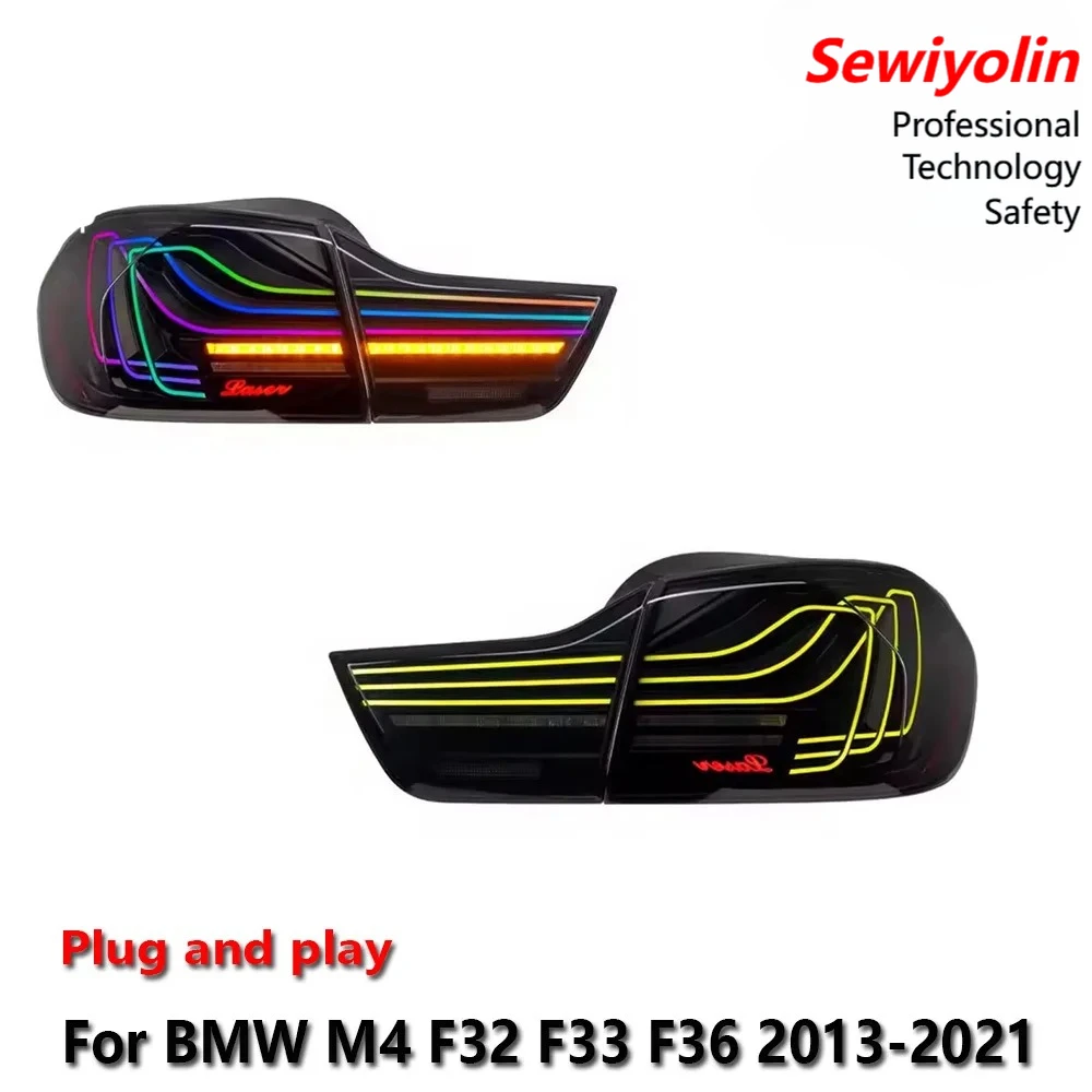 

Car LED Tail Light Assemblies For BMW M4 F32 F33 F36 2013-2021 RGB Fog DRL Brake Turn Signal Lamp Plug And Play