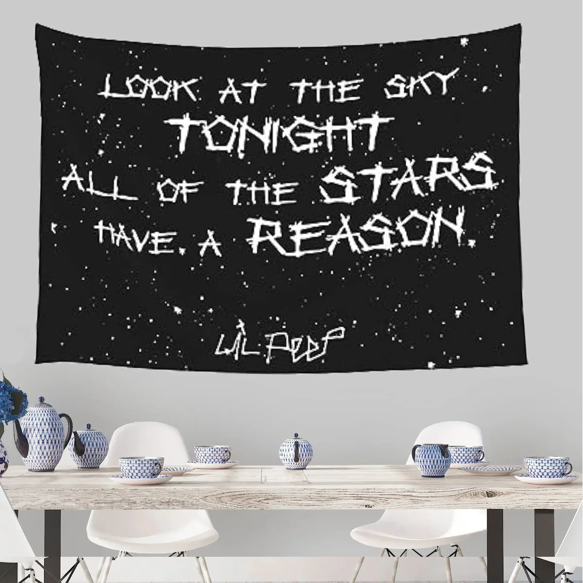 Lil Peep Rapper Love Tapestry Wall Hanging Flag - Bedroom Classroom Decorative Banner 180x120cm 70x47in - Perfect Art Decor Gift