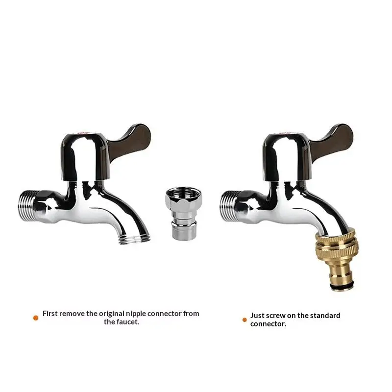 1Pcs Watering Equipment High-Pressure Cleaning Machine Hose Fittings 3/4 Inch 1/2 Inch Threaded Garden Water Pipe Fittings