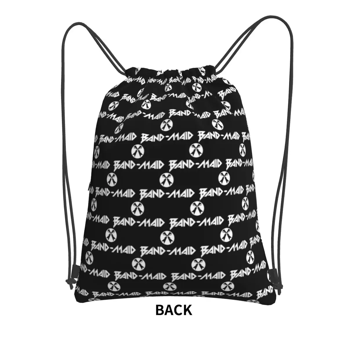 Band Maid Japan Metal Rock Backpacks Fashion Drawstring Bundle Pocket Sports Bag Book Bags for Travel School