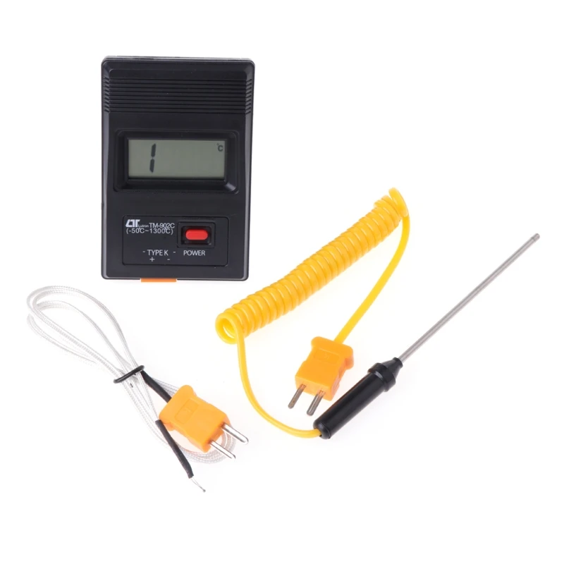 Pengukur Digital Termometer Termokopel Probe 2 Jenis Temp Probe Dropship