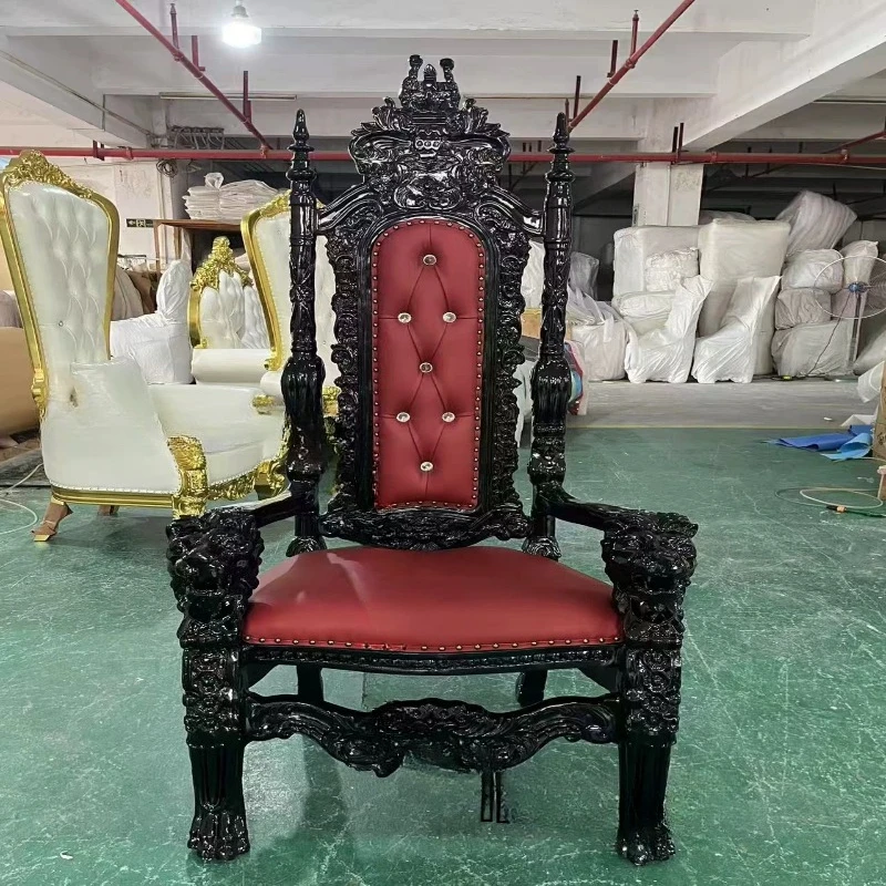 Live streaming host with the same live stream chair high-end European retro high back chair