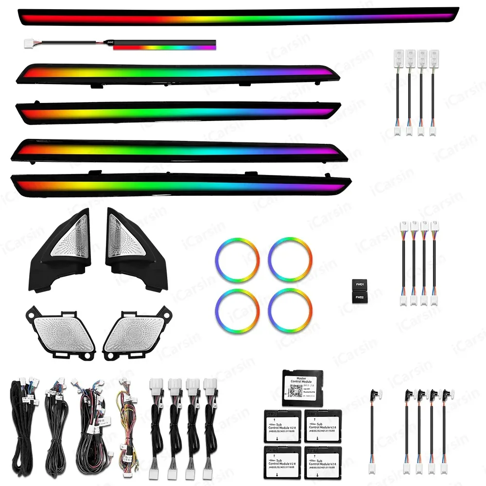 

Обновление 256 цветов Symphony светодиодное освещение салона автомобиля для Honda CRV 2023, атмосферная полоса, декоративные аксессуары