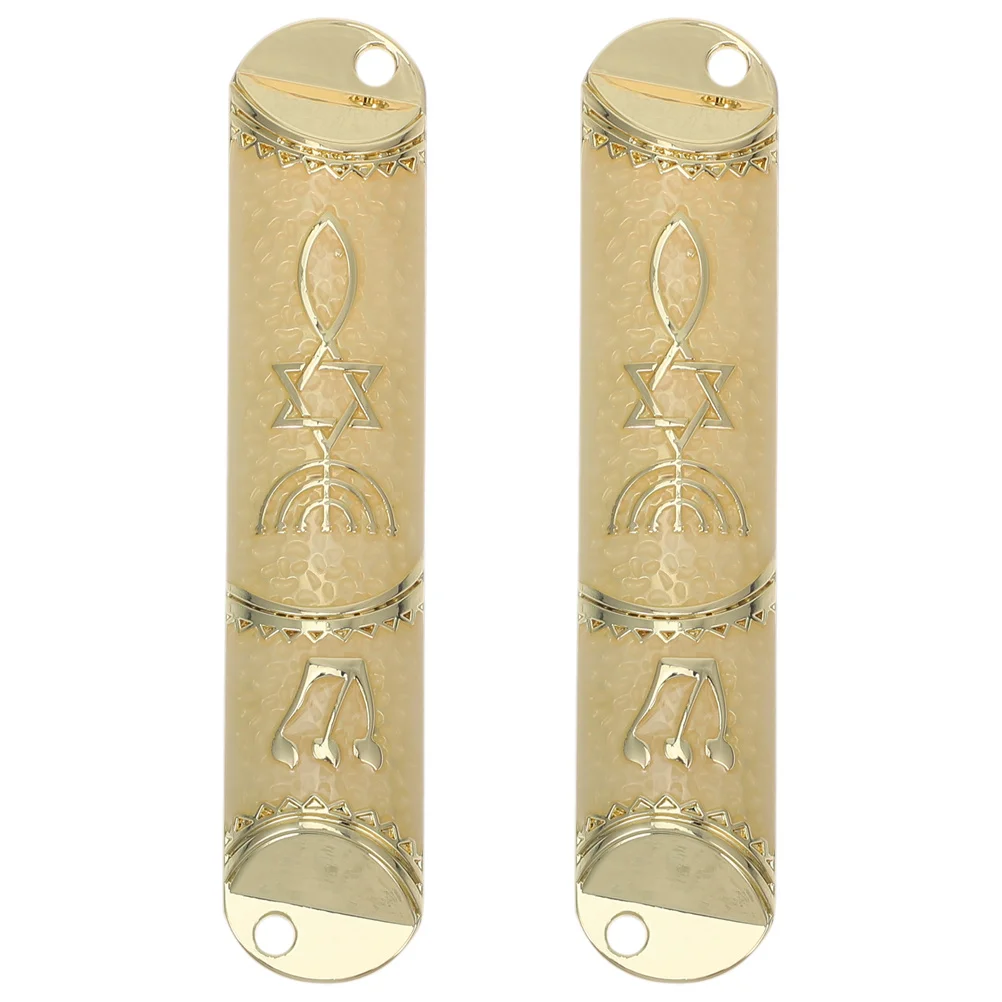 

2 set Vintage Metal Mezuzah Case Traditional Jewish Home Decor For Doorway Religious Ornament Hanukkah Gift Judaica Decoration