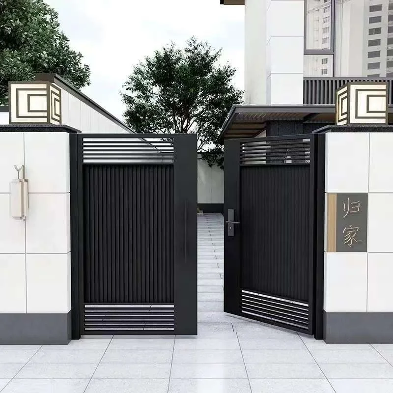 맞춤형 고급 3D 펜스 패널 게이트 최고급 디자인 철망 이중 마스터 보안 정원 아파트 진입로 출입구