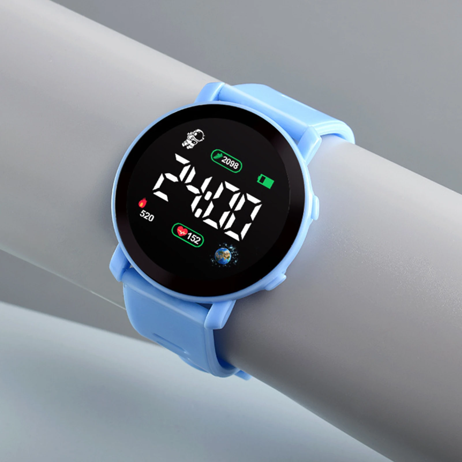 Electronic LED Sports Watch Silicone Strap LED Screen Electronic Sports Watch Gift for Holiday Birthday