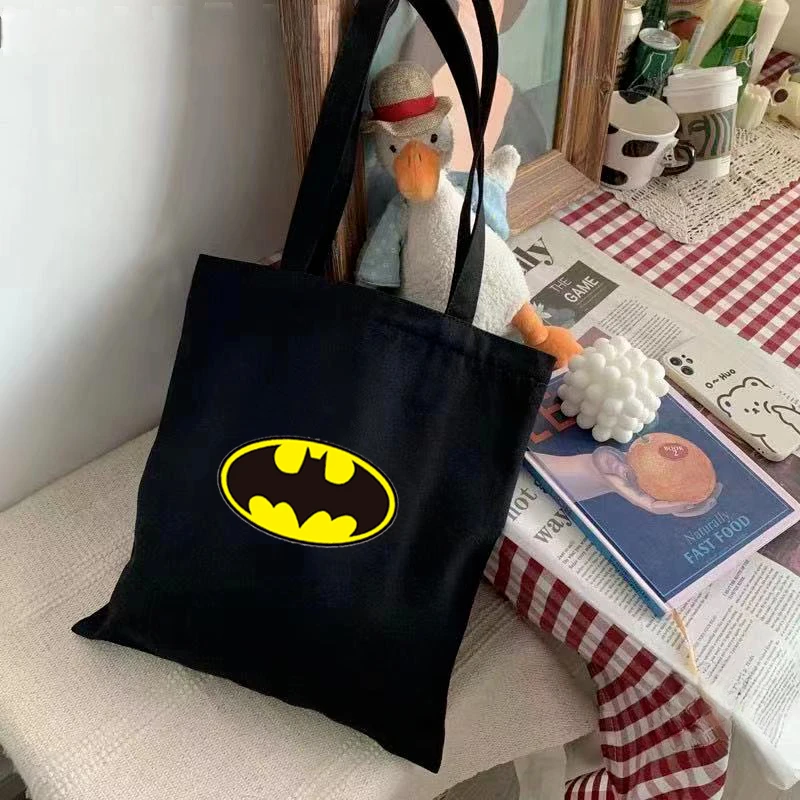 DC Comics Batman o dużej pojemności torby płócienne do pracy, torba do przenoszenia torby na ramię w stylu studenckim