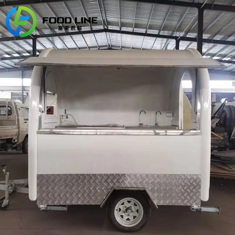 Flexible Food Truck Catering Cart Customizable Cooking Station for Sale New Snack Food Cart Falafel Hot Dog Ice Cream Coffee OME