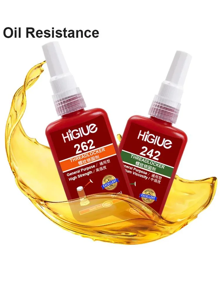 100% Official Original 243 222 242 262 263 271 272 277 290 Threadlocker Anaerobic Glue 50ml Screw Fixer Screw Adhesive