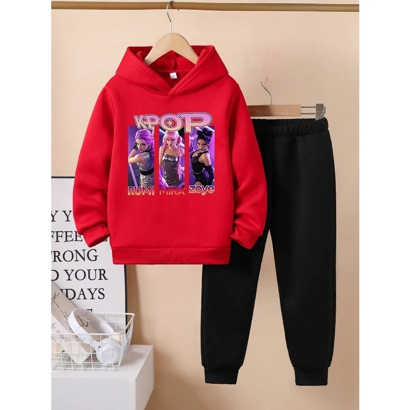 Ensemble sweat à capuche et pantalon imprimés en 3D, mode automne et hiver KPOP Anime Sweet Cool Girl, sport de loisirs en plein air