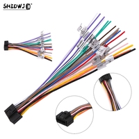 1pcs Universal Power Horn Wire Plug 16 Pins Car Audio Wiring Harness Adapter Plug Auto Stereo Connector For Radio CD DVD