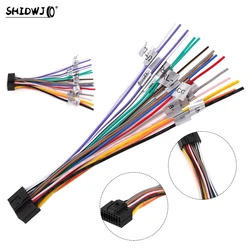 1pcs Universal Power Horn Wire Plug 16 Pins Car Audio Wiring Harness Adapter Plug Auto Stereo Connector For Radio CD DVD