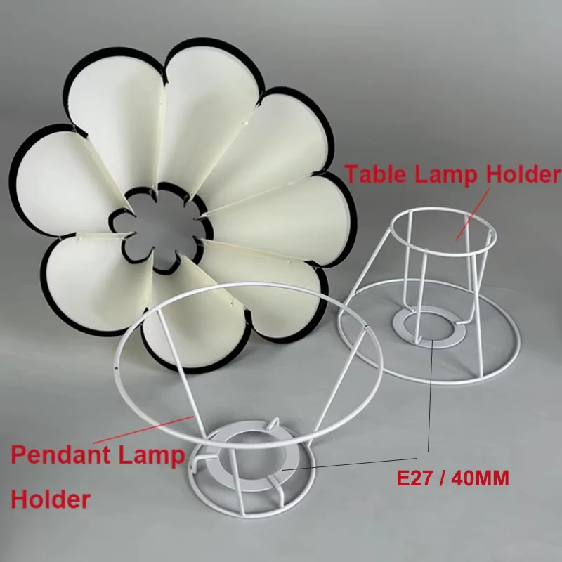 Small E27 Vintage INS design KD Petal retro fabric lampshade for table lamp chandelier lamps lanterns decor Lamp Replacement