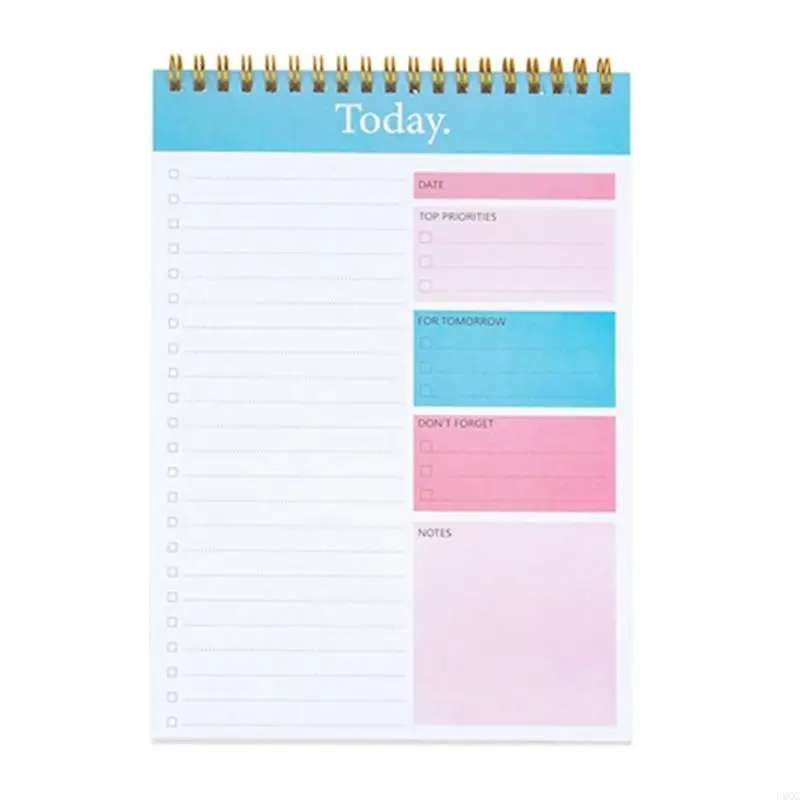 BOIL BOIL BINDING GIORNALITÀ Pianificatore quotidiano Notepadi 100 pagine Pianificatore pasti settimanali rivestiti D5QC