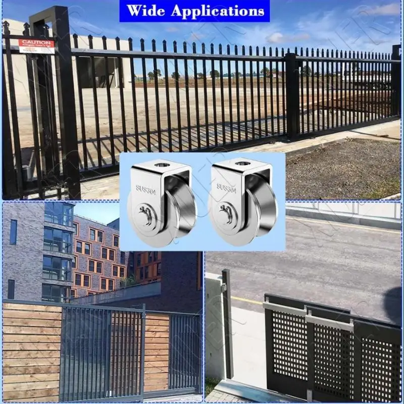 Stainless Steel Heavy Duty V Groove U Groove Pulley Gate Roller Wheel V Type U Type Sliding Gate Roller Wheel Single Wheel