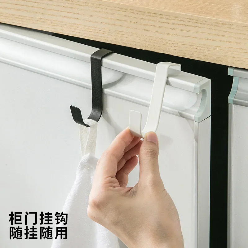 Metal Hooks Kitchen Cabinet Door Back Hook Bathroom Hanging Rack Clothes Coat Hat Towel Hanger Storage Hook Office Accessories