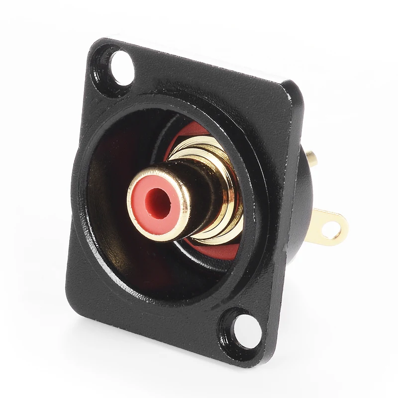 

AVSSZ Gold-plated RCA Adapter lotus Audio Jack Solder Socket Connector Neutrik's A367A-B for Chassis Panel Audio Jack Adapter