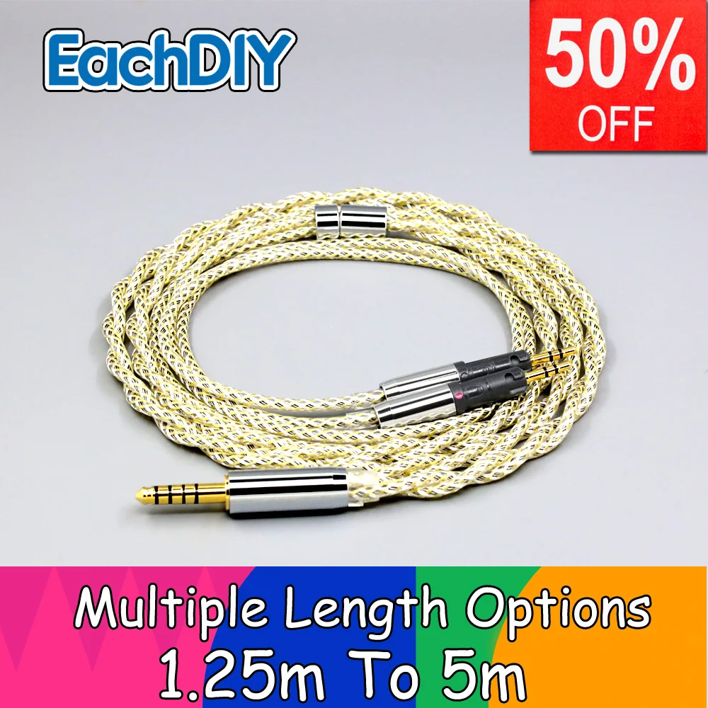TypeS 23AWG Litz Shielding Silver OCC Earphone Cable For Audio-Technica ATH-R70X ATH-R70XA headphone LN008922
