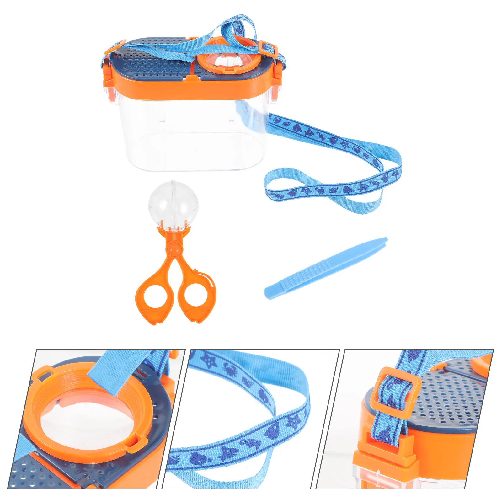 

Набор из 1 многоразового пластикового контейнера для насекомых: портативная дышащая клетка для наблюдения за насекомыми для детей, для исследований на природе