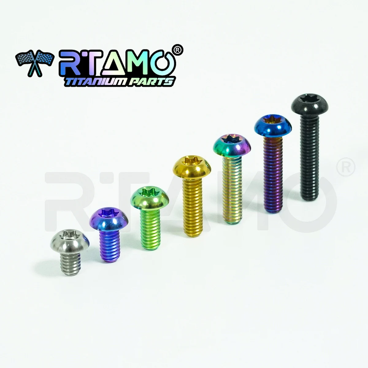 RTAMO Titanium Bolt M4X6/8/10/12/14/16/18/20mm MTB Road Bike Fastening Parts Motorcycle Modifcaiton Screw 1PC