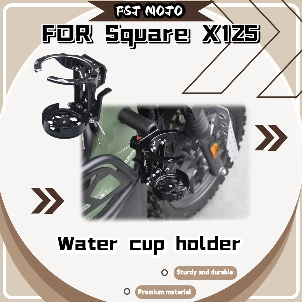 For Square X125 Scooter Foldable Alloy Drink Holder No Drilling Design Anti-Shake Water Bottle Support Rack For Daily Riding