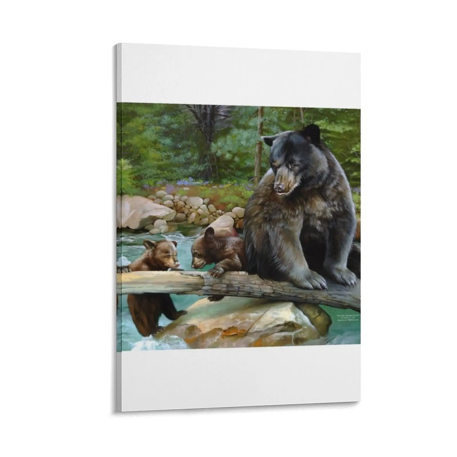 

Bearly Hangin' On Canvas Painting cute room decor Paintings for bedroom art