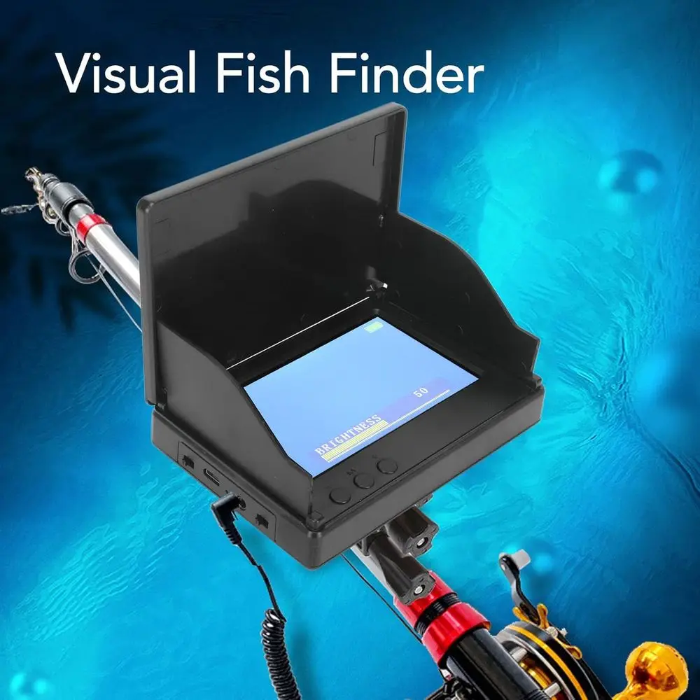 Portable 4.3 LCD Underwater Fishing Camera, 190° View, Waterproof, 98ft Depth, 49.2ft Cable