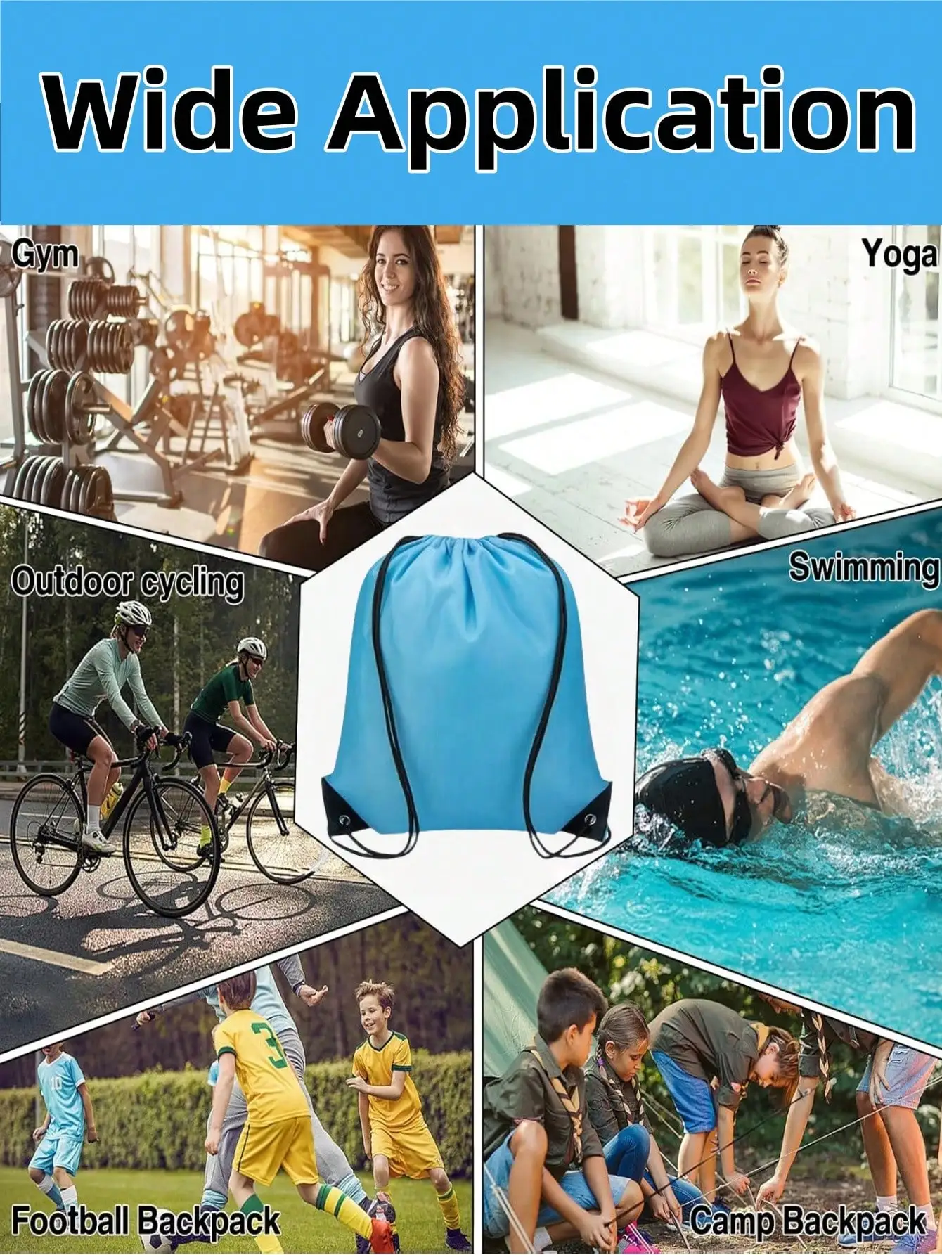 1-10 ألوان الرباط حقائب الظهر كيس حزمة حمل تخزين البوليستر الرباط حقيبة السائبة للرياضة وصالة الألعاب الرياضية والسفر والسباحة