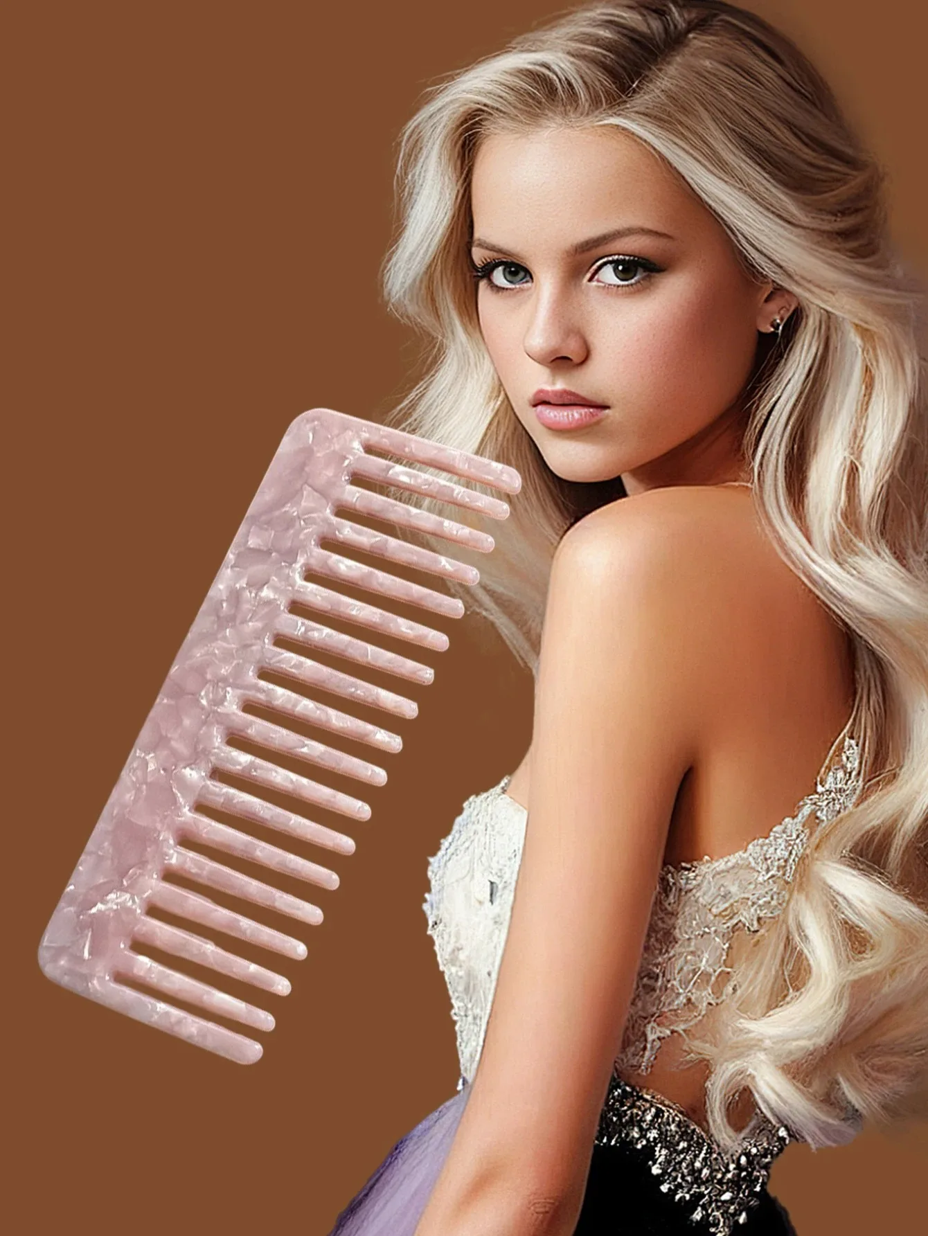 Acetate Hair Comb Portable Hair Brush for Women Minimalist Design Comb Travel Fashion Barber Hair Accessories Comb Tools 1PC