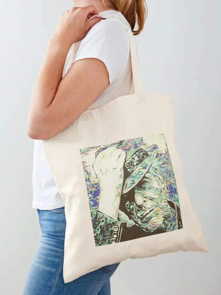 

Leonard Cohen Var4 High Quality Tote Bag shopping trolley bag large tote bag Canvas Shopper handbag