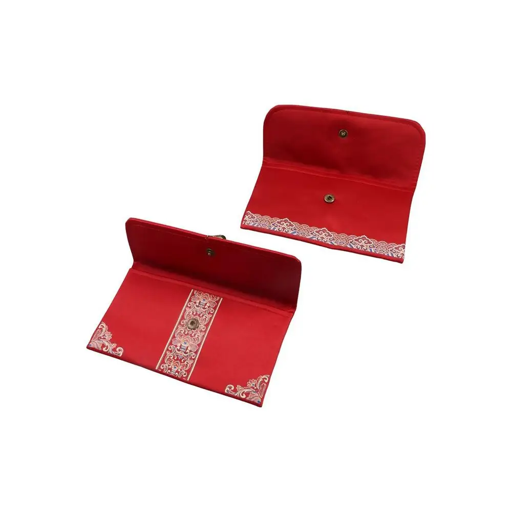 

Chinese Multiple Patterns 2024 Money Pocket Tassel Design Best Wishes Brocade Red Envelope Embroidery HongBao Wedding Birthday