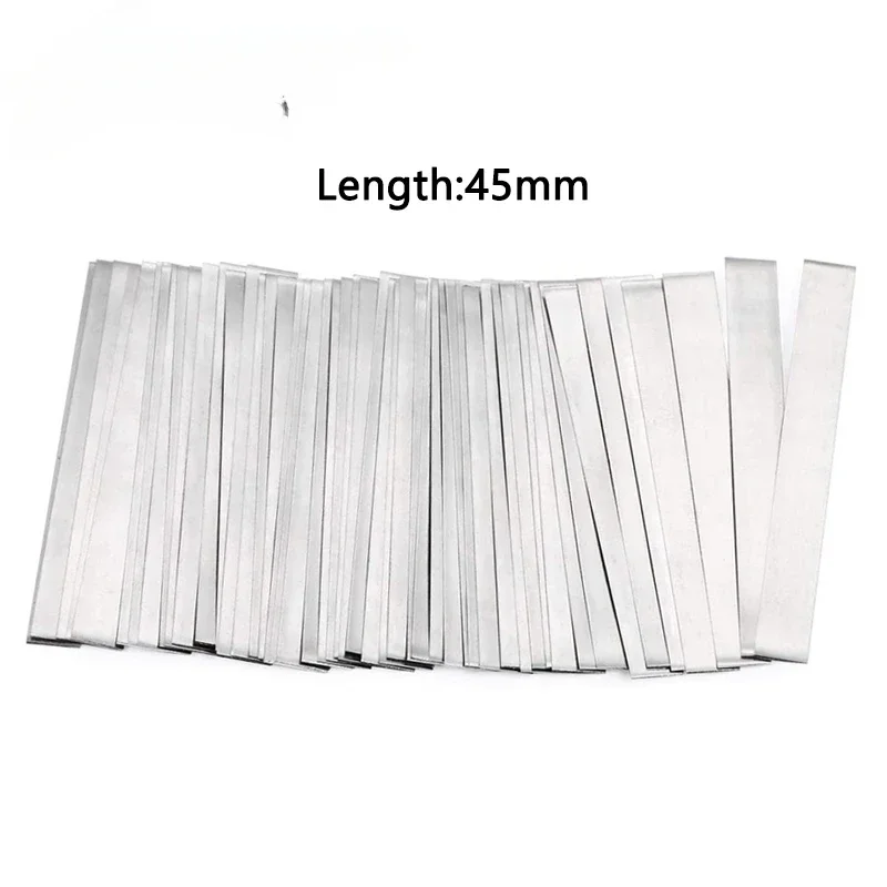 25pcs Length 50mm Lithium Battery 18650 Nickel Plated Steel Sheet For Battery Welding Machine Spot Diy Projects