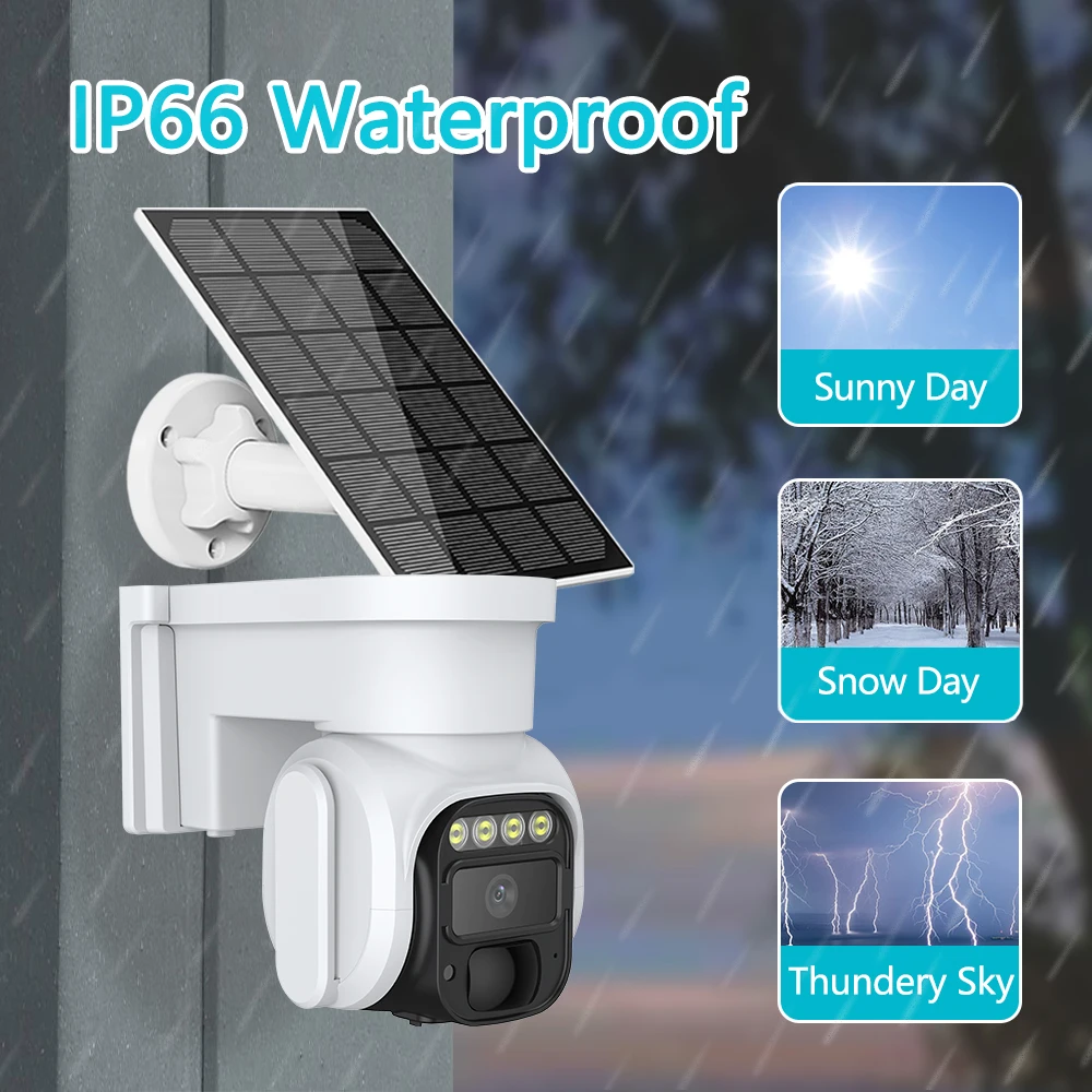 Imagem -05 - Câmera Solar Ptz ip com Energy Battery Câmera de Vigilância Cctv Proteção de Segurança Inteligente 4g Sim Card Icam 365 Outdoor