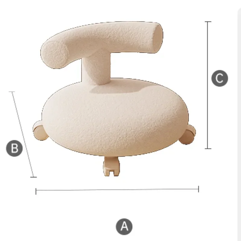 어린이 슬라이드 휠체어-범용 바퀴 봉제 신발 스툴, 장난스러운 바퀴 장난감 벤치, 귀여운 가정용 가구, 재미있는 어린이 좌석