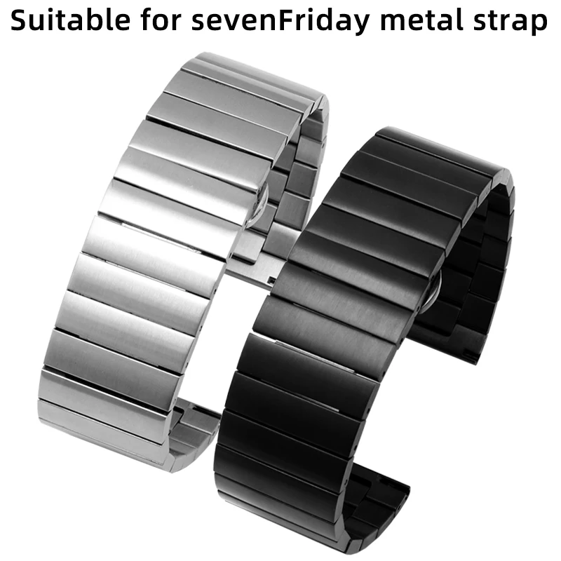 28mm stainless steel strap for seven on Friday M/Q/P/S metal bracelet Diesel 7413 7348 7394 large-sized steel watch for men