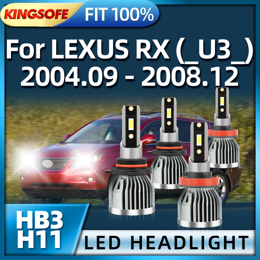 

Roadsun 2pcs 26000Lm HB3 H11 Auto Led Headlight 6000K White Car Lights For LEXUS RX 2004 2005 2006 2007 2008