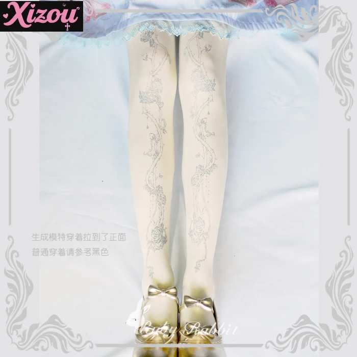 Japanese Style Original Design Lolita Printed Pantyhose Long Socks Women Girls Retro Stockings All-match Tights ретро носки