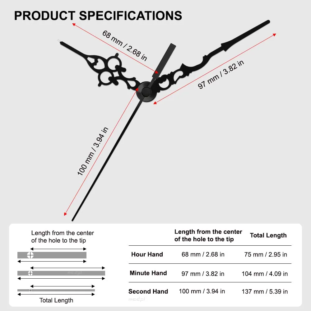 MCDFL Antique Clocks Hands Mantel Clock Desk Quartz Mechanism Timepiece Repair Mechanical Movements Wall Accessories Making Kit