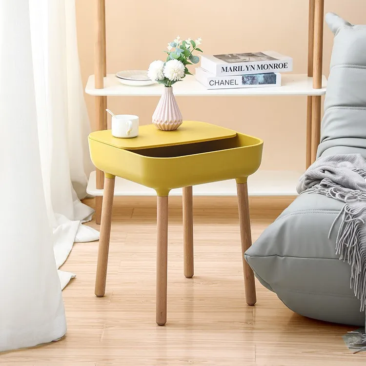 

Modern Minimalist Bedside Table Mini PP Plastic Storage Cabinet Multifunctional Small Apartment Sofa Side Table