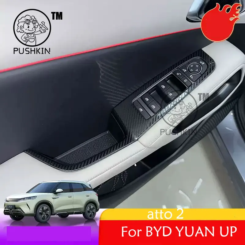 

For BYD Yuan up ATTO 2 2024 2025 Car Styling Carbon Fibre Protector Accessories Window Glass Control Panel Protective Cover