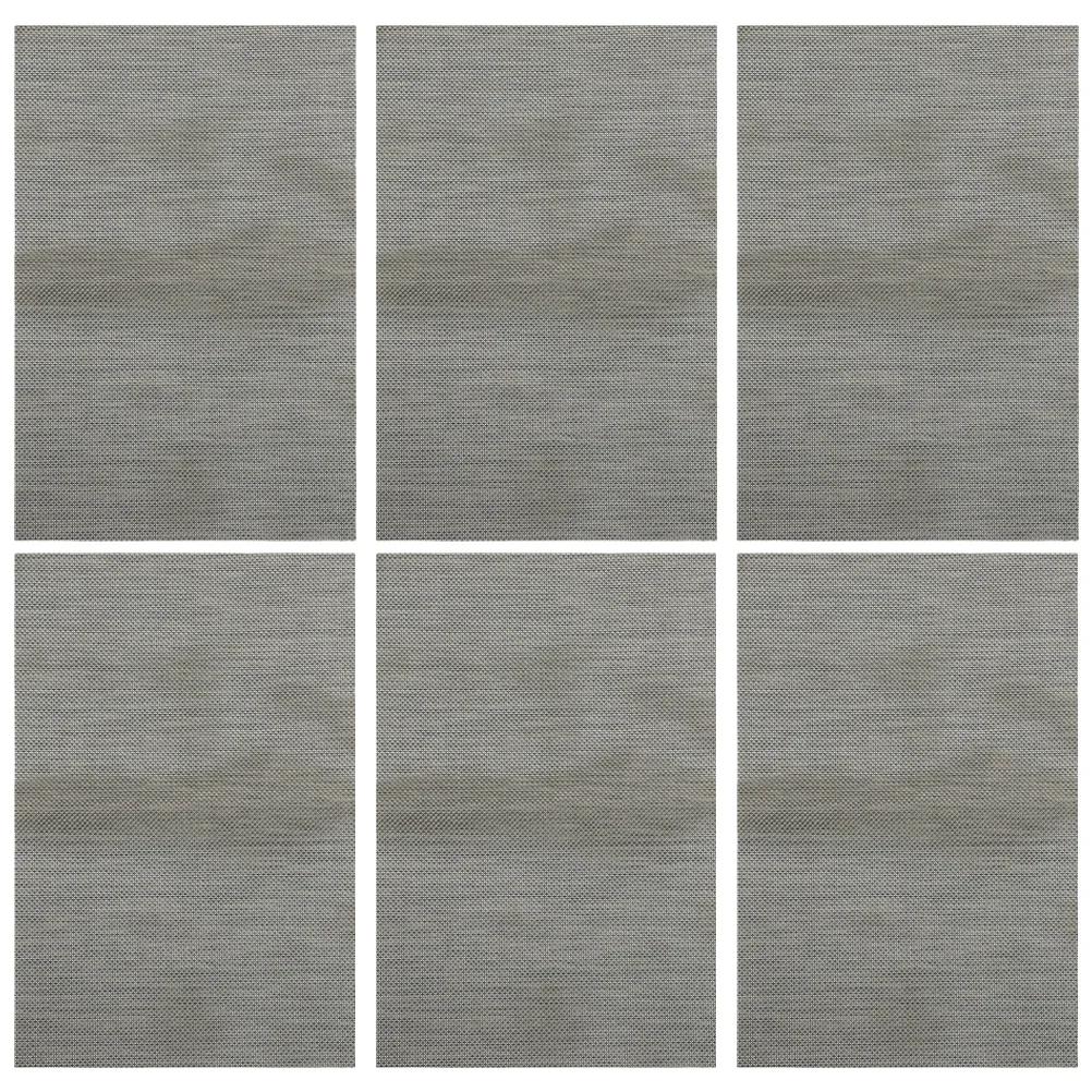 

6Pcs PVC Placemat Set Stylish Non-Slip Table Mat for Dining Kitchen Bowl Dish Coaster Heat Insulation Washable Reusable Dinner