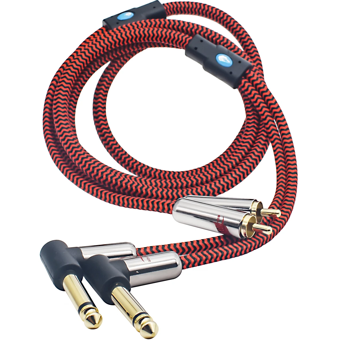 Dual 6.35mm to Dual RCA Audio Cable for Amplifier Mixing Console 2*RCA to 2*1/4 Inch TS Jack Shielding OFC Cable 1M 2M 3M 5M 8M