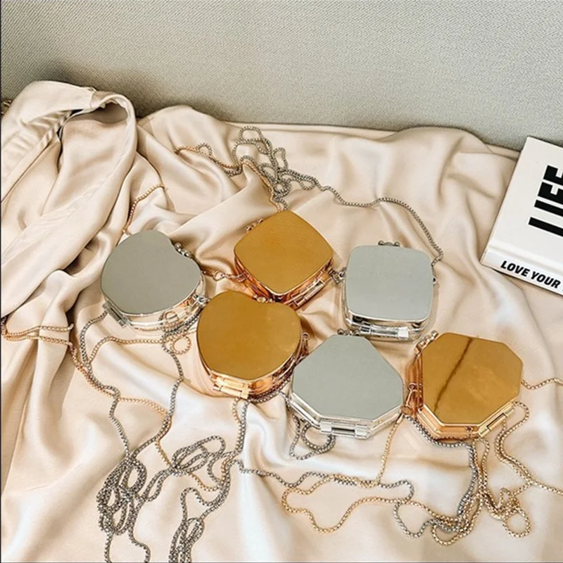 

2025 New Mini Women Acrylic Evening Bag Designer Luxury Gold Silver Handbag Purse for Wedding Party Chain Crossbody Shoulder Bag